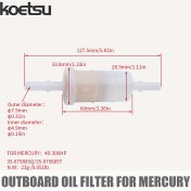 Resim Mercury ve Mariner Dıştan Takmalı Motorlar için 879885Q Yakıt Filtresi, Sierra 18-7718, 40/50/60 HP 4 Zamanlı EFI, 75-115, 135-300HP 
