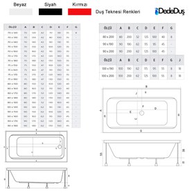 Resim Dikdörtgen Düz Küvet | Jakuzi | Ankara | Mod - 100x180 / Kırmızı / 1 Kişilik 