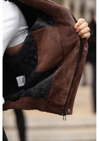 Resim Unisex Yeni Sezon Kahverengi Oversize Vintage Kadife Ceket Kahve Kdfe 