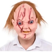 Resim Chucky Saçlı Lateks Maske 