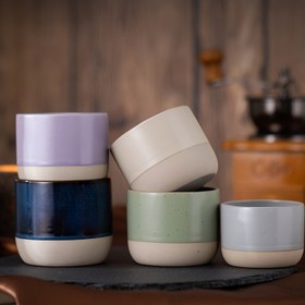 Resim Renkli Seramik Espresso Fincanı - El Yapımı, Yalıtımlı Kahve & Çay Kupa, Ev Kullanımı İçin, Yeniden Kullanılabilir, Tatiller İçin Mükemmel 