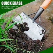 Resim Ağır Hizmet Metal Bahçe Kürek - Çok Fonksiyonlu Trowel & Weeder Aracı Çim Kenarları, Kar Giderme, Ot & Yol Temizliği için Taşınabilir Açık Ot Giderici Tüm Mevsimler için, Bahçe Araçları, Ergonomik Sap, Dayanıklı Yapı 