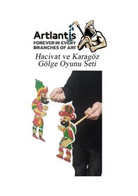 Resim Hacivat Ve Karagöz Gölge Oyun Seti 26 Cm 1 Paket Karagöz Hacıvat Kukla Oyunu Oyun Seti Okul Sınıf 