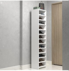 Resim Kenzlife Ayakkabılık Konevi Mat Beyaz Suntalam 183 040 30 Yirmidört Çift Ayakkabı Kapasitesi Arkalıksız Beyaz 