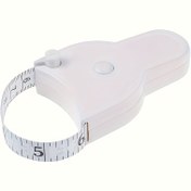 Resim Çift Taraflı CM / İnç Ölçeği ile Taşınabilir Geri Çekilebilir Ölçü Bandı - Y Şekilli Suni Deri Tasarım, Egzersiz, Bel ve Vücut Ölçümleri için Ergonomik Sap ve Kilitleme Düğmesi 