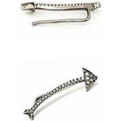 Resim Ok Figürlü Gümüş Tek Earcuff Küpe 