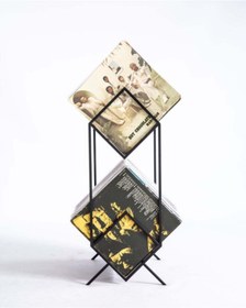 Resim MERZANA Metal Plak Organizer, Dergilik, Kitaplık, Plaklık 