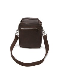 Resim Newish Polo Erkek Deri Kapaklı Omuz Ve El Çantası 17x22cm New337 Kahverengi - Taba 