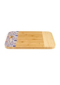 Resim Naturalovee Desenli Bambu Kesme Tahtası - Bej - 36x25,5 Cm Renkli 