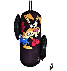 Resim Çocuk Boks Kum Torbası Eldiven Dahil 2-6 Yaş Siyah 