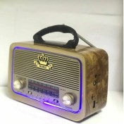 Resim Ataşbey 301 Nostaljik Ahşap/kahve Usb-Tf Bluetooth 3 Band Klasik Radyo 