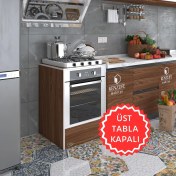 Resim Kenzlife ankastre modülü kabini neon cvz fırın ocak dolabı sabit tabla 