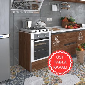 Resim Kenzlife ankastre modülü kabini neon cvz fırın ocak dolabı sabit tabla 