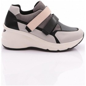 Resim Dgn 62169 Kadin Cirtli Spor Ayakkabi 62169-2027-R12561 Buz - Siyah 