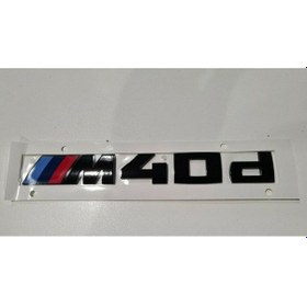 Resim Bmw Uyumlu M40 D Piano Black Bagaj Yazısı 