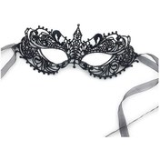 Resim Dantel Parti Maskesi, Dantel Maskeli Balo Maskesi Siyah Diğer 