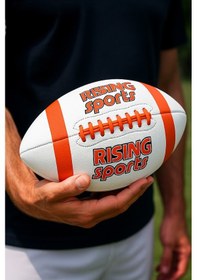 Resim Beyaz Renkli Amerikan Futbol Topu 16 Cm Çap 400 Gr. Dayanıklı Antrenman Ve Oyun Topu Beyaz 