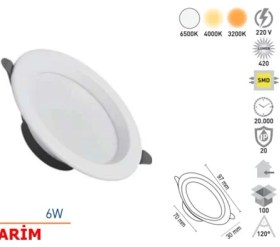 Resim Forlife 6 Watt Spot Alüminyum - Beyaz 