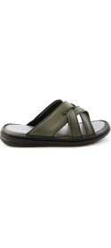 Resim Bambi Haki Leather Erkek Terlik E048040123 