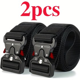 Resim Erkekler için iki paket kemer, moda kot kemerler, çok fonksiyonlu erkek kemerleri, açık hava sporları kemerleri, antrenman, egzersiz, trend 