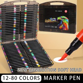 Resim 12/24/36/48/60/80 adet Akrilik Marker Seti, Su Geçirmez, Yıkanabilir, Çoklu Özellik Seçenekleri, Profesyonel Sanat Çizim ve DIY için Uygun, Taş, Cam, Paskalya Yumurtaları, Ahşap ve Kumaş Boyama için Su Geçirmez Markerlar, Tatil Hediyesi 