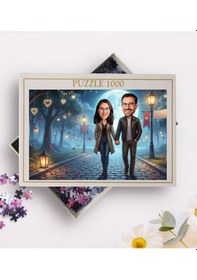 Resim Bk Gift Kişiye Özel Sevgili Karikatürlü 1000 Parça Profesyonel Puzzle-5, 1000 Puzzle, Sevgililer Günü Hediyesi, Sevgiliye Hediye Kobitmeyencom36175 Bk 