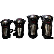 Resim Motosiklet Dizlik Ve Dirseklik Takım Paslanmaz Çelik Korumalı Model 1 