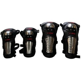 Resim Motosiklet Dizlik Ve Dirseklik Takım Paslanmaz Çelik Korumalı Model 1 