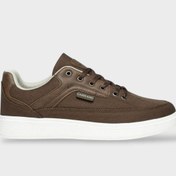 Resim Liger Erkek Keten Gabardin Kumaş Günlük Sneaker Ayakkabı KAHVERENGİ 