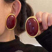 Resim Kadınlar için Mükemmel Müzik Festivali, Gece Kulüpleri, Plaj Tatilleri ve Tatil Kutlamaları için Trendy Büyük Oval Küpe Çifti 
