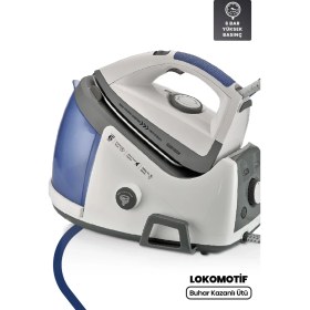 Resim Güçlü Seramik Tabanlı Buhar Kazanlı Istasyonlu Ütü, 220 Gr, 2350 W, 6 Bar 