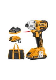 Resim Ingco CIRLI2002 20V 2 Ah Li-ion Çift Akülü Darbeli Kömürsüz Torklu Vidalama 