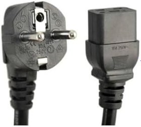 Resim 10 Metre C13 Power Kablosu Güç Kablosu 3x1mm C 13 Pc Tv Projeksiy (Siyah) 