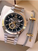 Resim Reward Özel Tasarım Otomatik Mekanizma Çelik Kordon 5 Atm Suya Dayaknıklı Erkek Kol Saati W.145514.1 Gümüş - Sarı 