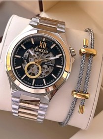 Resim Reward Özel Tasarım Otomatik Mekanizma Çelik Kordon 5 Atm Suya Dayaknıklı Erkek Kol Saati W.145514.1 Gümüş - Sarı 