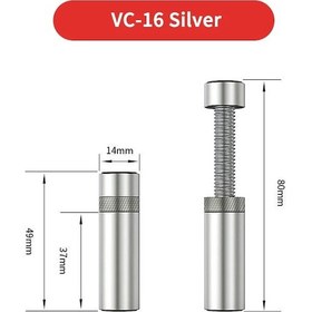 Resim Goldenqian Grafik Kartı Gpu Tutucu Ayarlanabilir Teleskopik Döner Vida Metal Manyetik Kaymaz Destek Dikey Gpu Ekran Kartı Braketi Silvery M Silvery M 