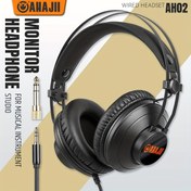 Resim AH02 Studio Kulaklık - Profesyonel Gürültü İzolasyonlu 3.5mm & 6.35mm Çıkarılabilir 2'si-1 Arada Kablolu, 3.5m Sarjlı ve 138" Düz Kablo, Ergonomik Yumuşak Kulaklıklar, Ayarlanabilir Baş Bandı ile Kayıt, DJ, Podcast, Gitar, Stüdyo için - HI-FI Ses Kalitesi, Dayanıklı Plastik Yapı, Kapalı Çevre Tasarım, Çıkarılabilir Kablo Özelliği 