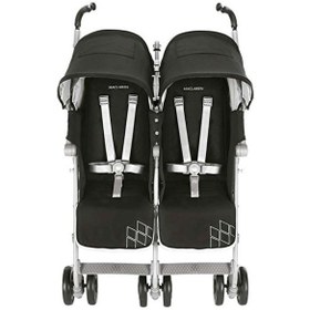 Resim Twin Techno İkiz Bebek Arabası Black Gri 