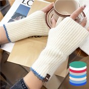 Resim Kadın Yarım Parmak Eldivenleri - Yumuşak Sıcak Dokunmatik Eldivenler, Elastik Manşetler, Kış İçin Sevimli Düz Renk Tasarımı, Günlük Kullanım ve Rahat Geziler İçin, Sadece Elde Yıkama, Kış Eldivenleri, Cilt Dostu Malzeme, Soğuk Hava Giyim, Şık Kış Giyim, Rahat Kumaş, Sıcak Eldivenler, Moda Severler 