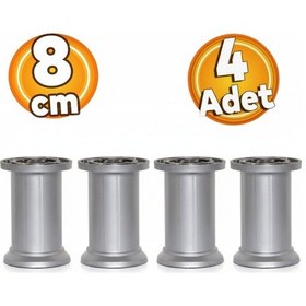 Resim Mobilya Kanepe Baza Koltuk Ayağı Gri Plastik 8 Cm 4 Adet Gri Diğer 