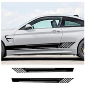 Resim Beyaz-boyut L 2 Adet-2 Adet Kapak Vinil Yapışkan Araba Assessoires Dekor Araba Kapı Kamyonlar Için Uzun Şerit 