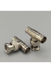 Resim Bnc T Konnektör (Erkek+Dişi-Dişi) Dağitici Adaptör (10 Adet) 