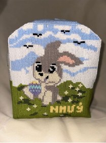 Resim Aksesuar Kadın Sırt Çantası Mavi Beyaz Mavi - Beyaz 