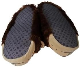 Resim YAZKIŞ Kadın Kahve Krem Arslan Köpek Hayvan Fiğürlü Panduf Kahverengi 36 EU 