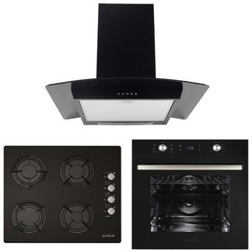 Resim Alveus Akdeniz 627 MFA 627 - GLS 640 - İber Siyah Ankastre Set 