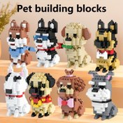 Resim DIY Yaratıcı Hayvan Köpek Yapı Blokları, Sevimli Evcil Hayvan Blok Takımı, Çocuklar İçin Eğitim Minyatür Hayvan Modeli Bulmaca Oyuncağı, Okul Sınıfı El İşi Montaj Hediyesi - Çocuk Bayramı/Şükran Günü/Paskalya/Doğum Günü 