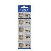 Resim Supex CR2450-C5 3V Lityum Düğme Pil 5'li Paket 