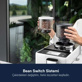 Resim Delonghi 16 Farklı Lezzet Rivelia Bean Switch Tam Otomatik Kahve Makinesi - Beyaz Premium Tasarım - 19 Bar +2kg Kahve EXAM440 