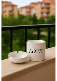 Resim Porselen Baskılı Küllük - Hope 