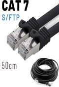 Resim IRENIS Siyah Cat7 S/ftp Ethernet Network Kablosu 50 cm 